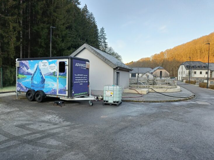 Advanox Flex Trailer Advanox Flex trailer testing at WWTP Heiderscheidergrund